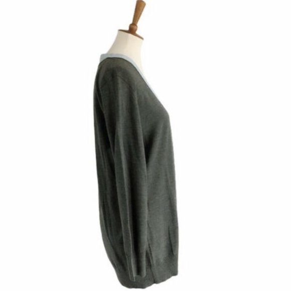 Tory Burch Simone Boyfriend Wool Cardigan - Picture 3 of 8